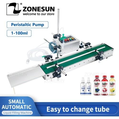 ZONESUN Automatic Intelligent Liquid Filling Machine Eyewash Perfume Water Small Bottle Filler Peristaltic Pump