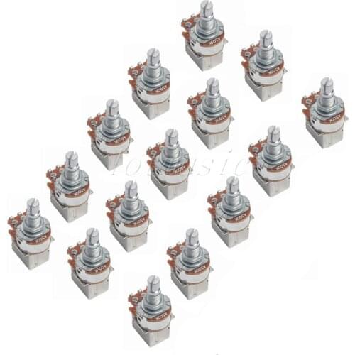 15Pcs Push Pull Guitar Potentiometer A500k Coil Tap 18mm Shaf Push Pull Audio Potentiometer A 500K Switch Pot
