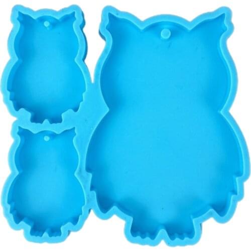 97QE Animal Shaped Keychain Epoxy Resin Mold Key Chain Pendants Silicone Mould DIY Crafts Decorations Casting Tools