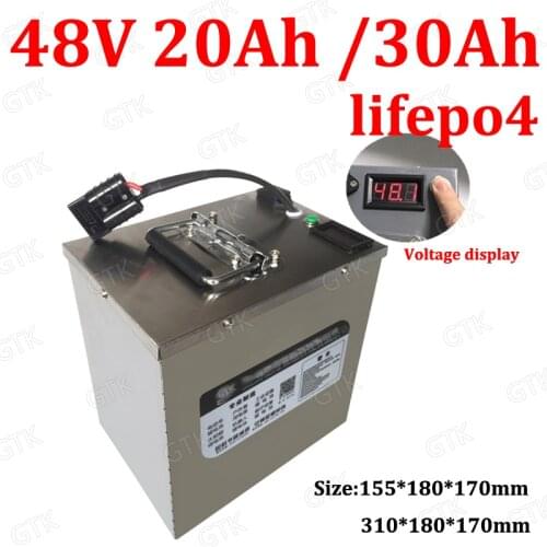 48V 30Ah Lifepo4 48v 20AH battery long cycle life BMS for 2000w Electric Scooter bike Two Wheel tricycle + charger