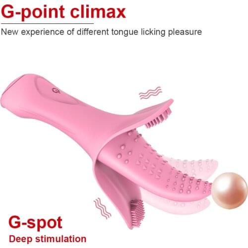 Anal Massager Tongue Licking Vibrator Rechargeable Tongue Clitoris G-spot Stimulator Sex Toys for Women