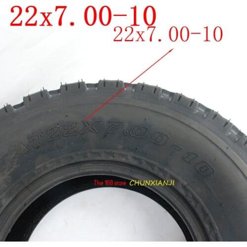 AT22x7.00-10 Inch Vacuum Tire for GO KART KARTING ATV UTV Buggy Front Or Rear Wheels Tyre