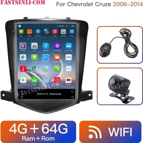 Car radio Tesla type CarPlay Android Multimedia Player GPS Navigation Vertical screen For Chevrolet Cruze 2006-2014