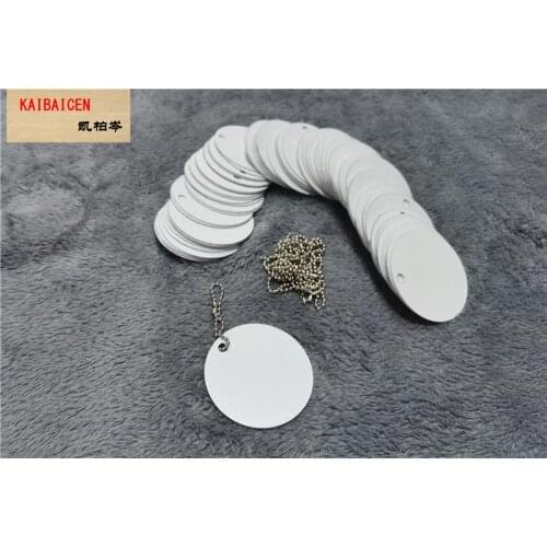 Free Shipping 50pcs/lot Blank Sublimation Metal Pendant Tags Sublimation Ink Transfer paper Both sides printable 15MM-70MM