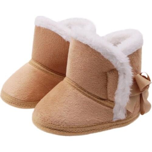 Winter Warmborn Baby Girls Princess Pretty Boots Shoes Anti-slip Infant Toddler Child Girl Footwear Shoes for Girls
