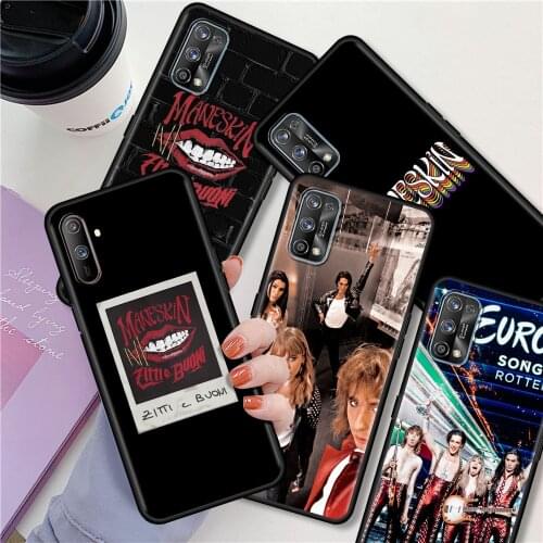 For Realme 6 8 7 Pro C3 C21 XT 5 GT Neo C25 C20 X50 7i C15 C11 Black Soft Phone Case Luxury Back Cover Rock Music Maneskin Funda