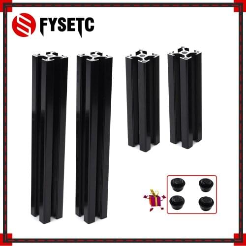 1Set Black Aluminum Profile Prusa I3 MK3 Aluminum Extrusion Profile 3030 30*30 for Haribo Edition Prusa I3 MK3 3D Printer