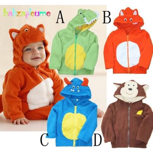 Babzapleume 2019 Spring Fall Cartoon Cute Hooded Fleece Children Jacket For Baby Boys Clothes Kids Coats Toddler Clothes BC1658