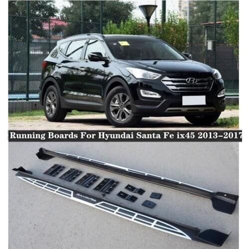 For Hyundai Santa Fe ix45 2013-2017 High quality Aluminum alloy Running Boards Side Step Bar Pedals
