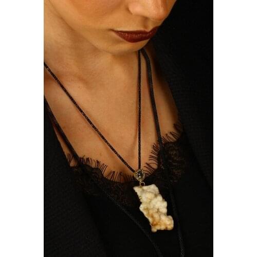 Dr Stone Natural Stone WOMEN QUARTZ PENDANT gold plated Y122HSR31 196935139