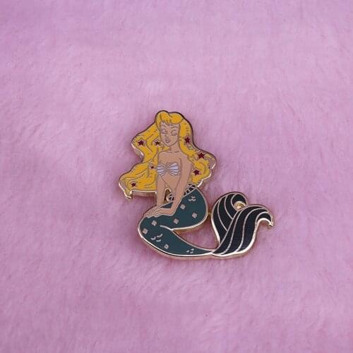 Sitting mermaid brooch female empowerment elegant addition