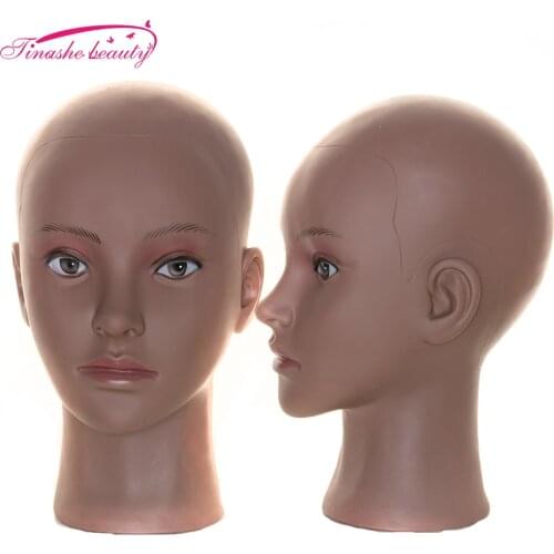 Tinashe Beauty Cheap African Mannequin Head For Making Wig Hat Display Cosmetology Manikin Head Female Dolls Bald Training Head