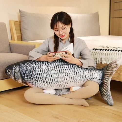 Simulation fish doll doll crucian carp pillow grass carp pillow plush toy children sleeping pillow