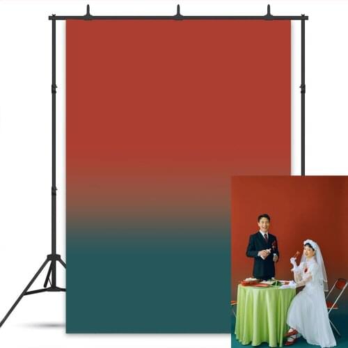 Red Dark Green Gradient Portrait Color Photography Backdrop Pregnant Child Baby Kids Model Photostudio Polyester Backgrounds