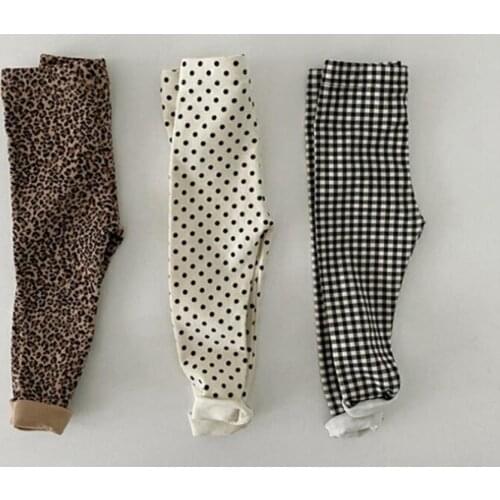 2021 wholesale girls leopard leggings autumn cotton fashion soft kids leggings 1-7 years WS408