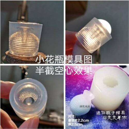 New handmade Silicone Mould Resin Decorative Craft DIY High transparent mini vase Mold epoxy resin molds for jewelry making tool