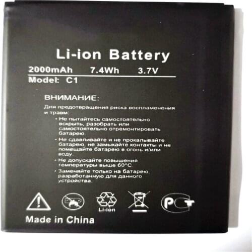 NEW 2000mAh cell phone Battery For FinePower C1 Smartphone with phone stander