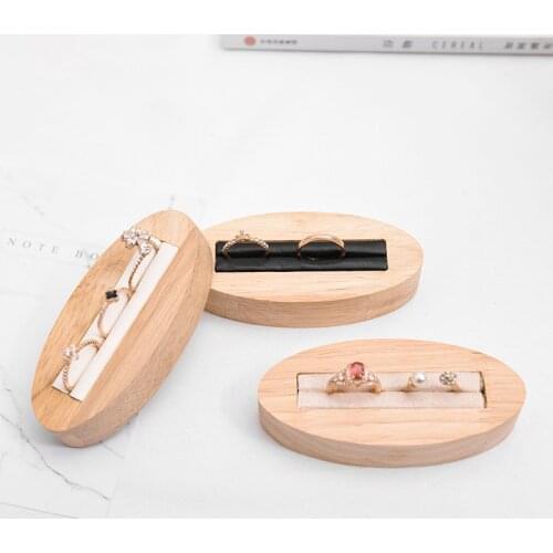 Jewelry Organizer Storage Ring Chains for Jewelry Making Jewelry Packaging Ring Display Stand Case Earring Hoder Ring Trays Wood