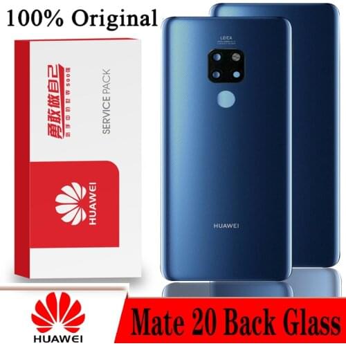 Original Back Cover for HUAWEI Mate 20 Tempered Glass Spare Parts Back Battery Door Housing with Camera Frame Repair Parts