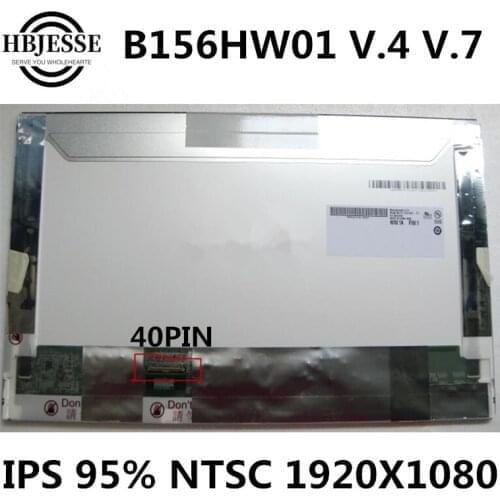 Original 15.6'' LED LCD Screen Panel Replacement for AUO B156HW01 V.4 V4 B156HW01 V.7 V7 Laptop LCD Screen 1920*1080 Full HD LED