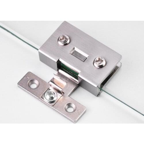 Glass Door Hinge Without Hole Glass Hinge Clip Cabinet Zinc Alloy Hardware Display Cabinet Glass Furniture Hinge