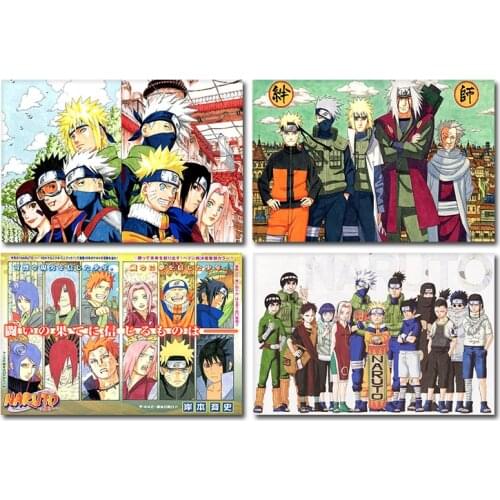 Naruto Japan Classic Anime Comic Art Kakashi Sasuke Poster Canvas Painting Living Room Bedroom Wall Decoration Mural Cuadros