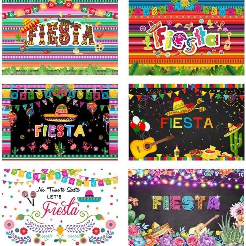 Birthday Party Photography Background Mexican Fiesta Theme Birthday Banner Photo Background Guitar Event Decoration Photography