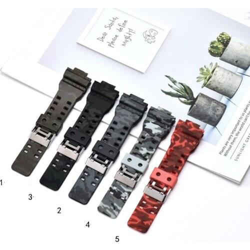 16mm Silicone Rubber Watch Band Strap Fit For Casio G Shock Replacement Black Waterproof Watchbands Accessories