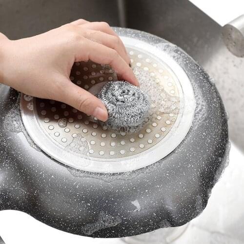 Stainless Steel Cleaning Ball Kitchen Pan Dish Steel Wool Scrubbers Home Kitchen Clean Supplies Accessories