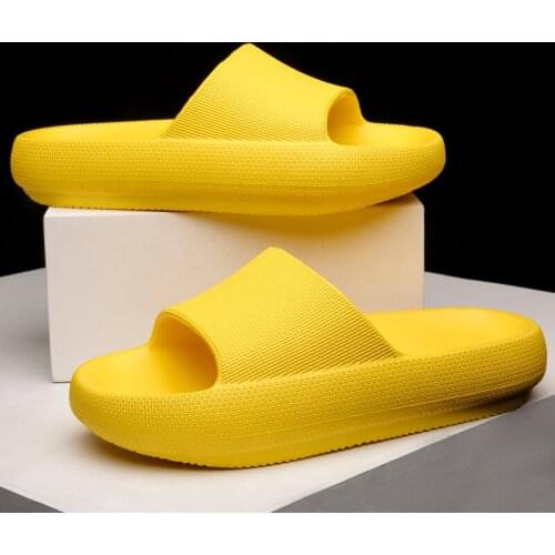 Women Thick Platform Slippers Summer Beach EVA Soft Sole Slides No-Slip Bathroom Home Flip Flop Comfortable Couple Leisure Shoes