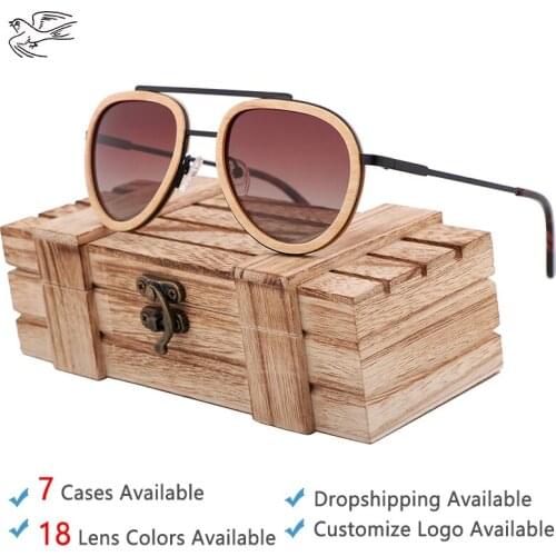 Gradient Sunglasses Wood Women UV400 Protection Brand Polarized Pilot Sunglasses Womens Polaroid oculos de sol feminino GB136