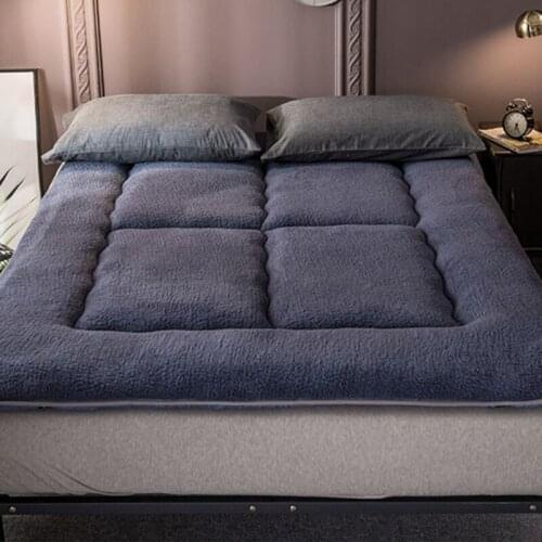 Comfortable Soft Foldable Tatami Mattress bedroom dormitory Mattress Topper Tatami Thick Warm Lamb cashmere Mattress