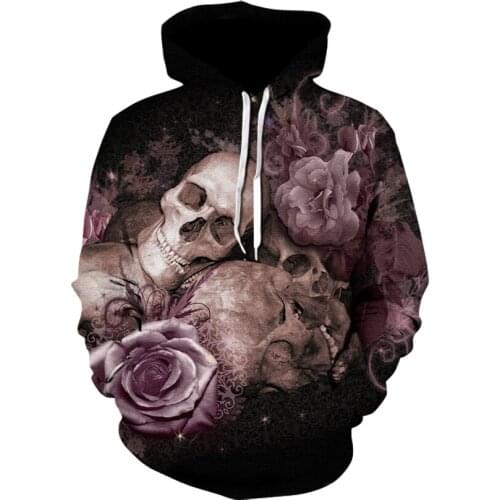 Funny skulls hoodie 3D hoodie mens and womens sportswear fashion casual street hoodie brand pullover
