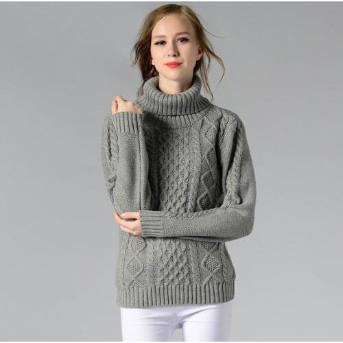 New Basic Knitted Sweater Women Thick Turtleneck Pullovers 2019 Autumn Winter Warmer Tops Female Jumpers XL XXL