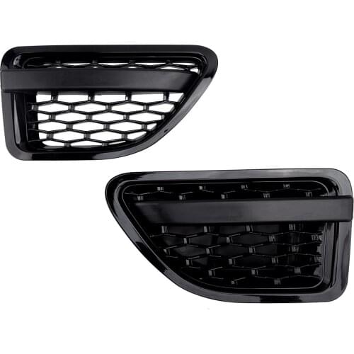 1 Pair Front Side Door Fender Cover Vent Grille Black Plastic Fit For Land Rover Range Rover Sport 2005 2006 2007 2008 2009
