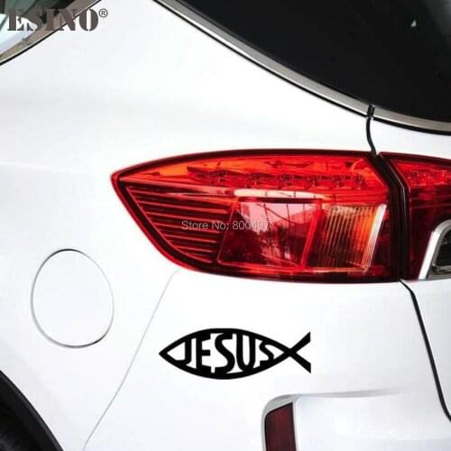 10 x Creative Cartoon Animal Car-covers Christianity Jesus Shape of Fish Sticker Car Decoration Car Whole Body Decal Vinyls