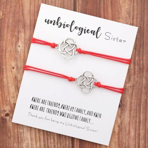 2pcs/set Unbiological Sister Friendship Bracelet Best Friend Big Little Sororit Infinity Soul Sister Bracelet Friendship Gift