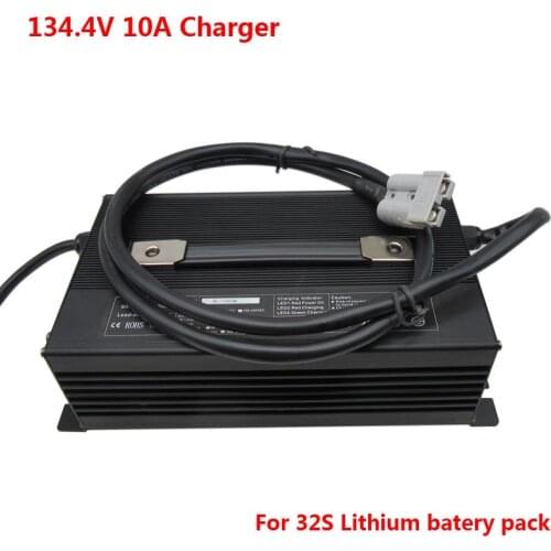 2000W 134.4V 135V 10A Charger for 32S 118.4V li-ion battery pack Input 100-120V Or 220-240V with fan