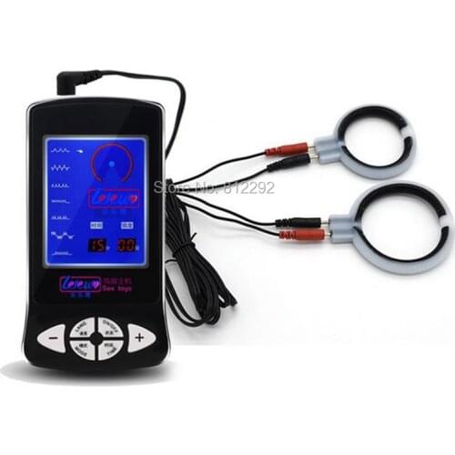 2017 New Arrival Silicone Electric Shock Cock Ring Treatment Penis Ring Sex Toys For Men Electro Sex Kit Medical Toys