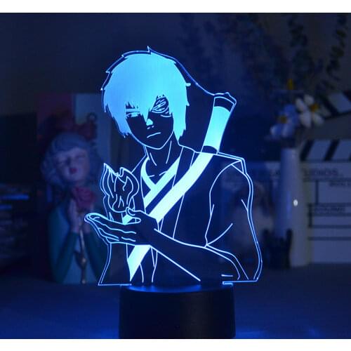 Avatar The Last Airbender Zuko Lamp Home Decoration Birthday Gift Led Manga Night Light Otaku Bedroom Decor Light Cartoon Lamp