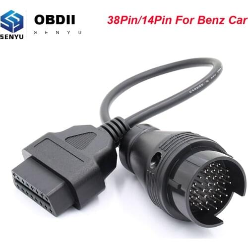 For Benz Car 14 Pin 38 Pin Connector For Star OBD to OBD2 Scanner Car Diagnostic Auto Tool Extension Cable For Mercedes Benz Car