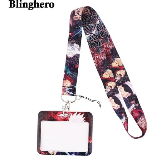 CB654 Anime Boy Lanyard ID Badge Holder Bus Pass Case Cover Slip Bank Credit Card Holder Strap Card Holder Cosplay Accessories