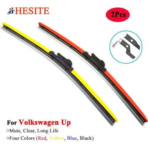 HESITE Wiper Blade Colorful For VW Volkswagen UP UP! Hatchback Models 2012 2013 2014 2015 2016 2017 2018 Car Windscreen Wipers