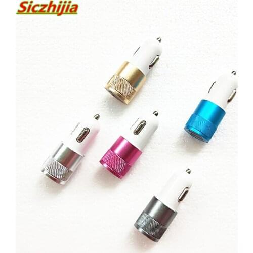 Dual USB2.1V small steel gun car charger for Toyota Camry Corolla RAV4 Yaris Highlander/Land Cruiser/PRADO Vios Vitz/Reiz Prius
