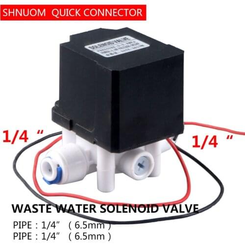 Quick-connect FCD-E DC24V RO Water Purifier Solenoid Valve With 300cc Flow Limit And 18 Seconds Automatic Flush Solenoid Valve