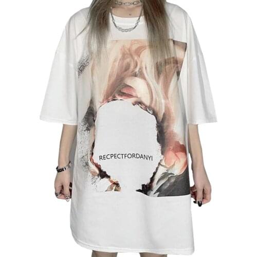 ZuoLunOuBa Summer Trend Korean Loose Short Sleeves Women T Shirt Print Letters Lets Go To The Party Harajuku O-Neck Tees Female