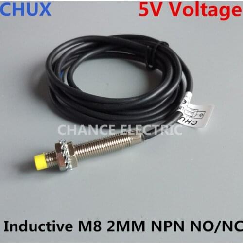 Cylinder Inductive Sensors 5V NPN M8 2MM NO/NC 3 Wires DC Inductance Position Proximity Switch Motion Sensor Free Shipping