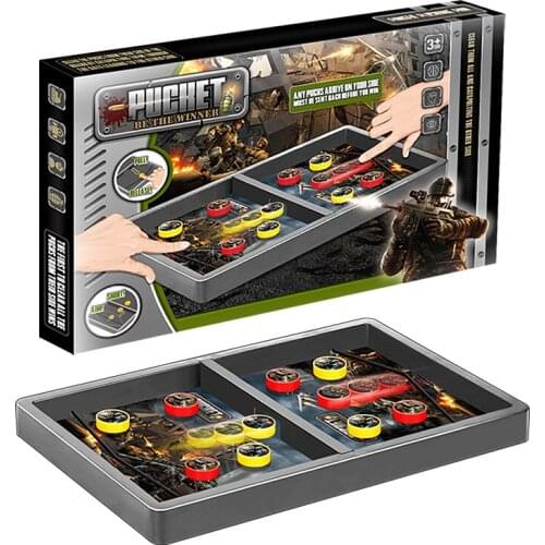 Classic Battle Board Game Children Bouncing Chess Fun Military Catapult Desktop Game Finger Ejection Family Party Toy