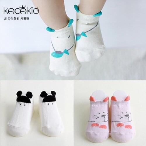 Hot Sales Newborn Cotton Non-Slip Baby Socks 100% Cotton Autum Winter Infant Cartoon Socks With High Quality