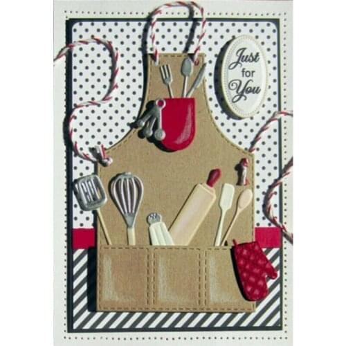 Metal Cutting Dies For Scrapbooking Stencils Cook Apron Kichen Tools Scrapbook Paper Craft Knife Mould Blade Punch Stencils Dies